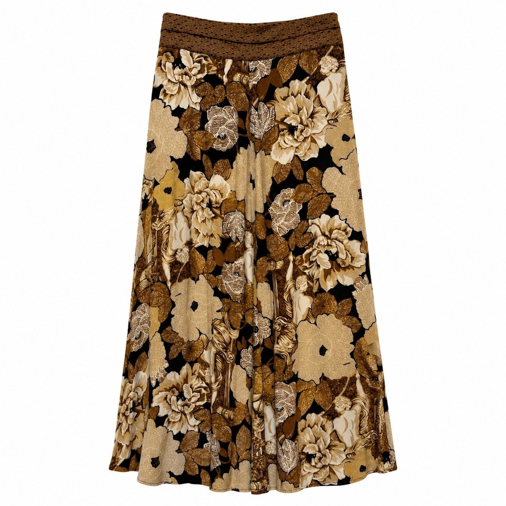 NWT Vintage Deadstock Dark Romantic Midi Skirt Size Medium Festival Cottagecore